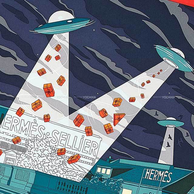 HERMES エルメス スカーフ カレ90 フォーブールでのスペース