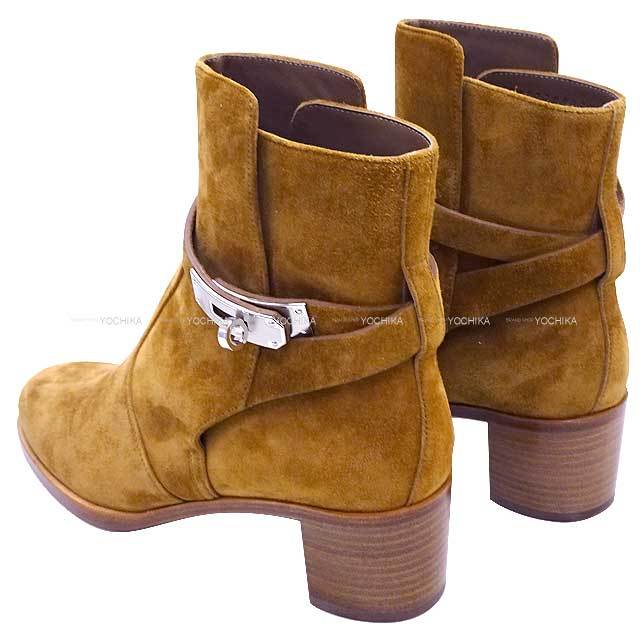 HERMES エルメス ブーツ ショートブーツ フレンチ 50 ケリーベルト #37  