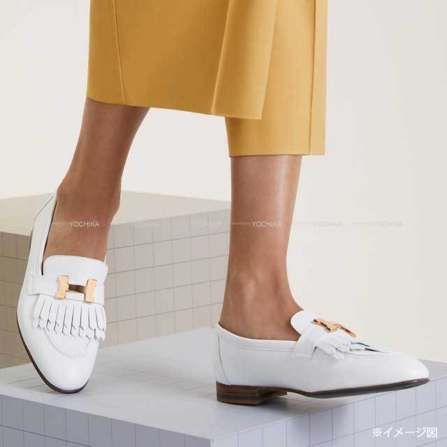 HERMES エルメス ローファー フリンジ モカシン ロワイヤル 白  