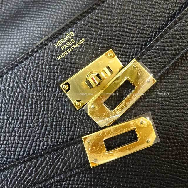 HERMES エルメス 長財布 ケリーウォレット ロング トゥーゴー 黒
