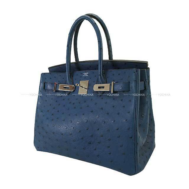 HERMES エルメス ハンドバッグ バーキン30 ブルーマルテ