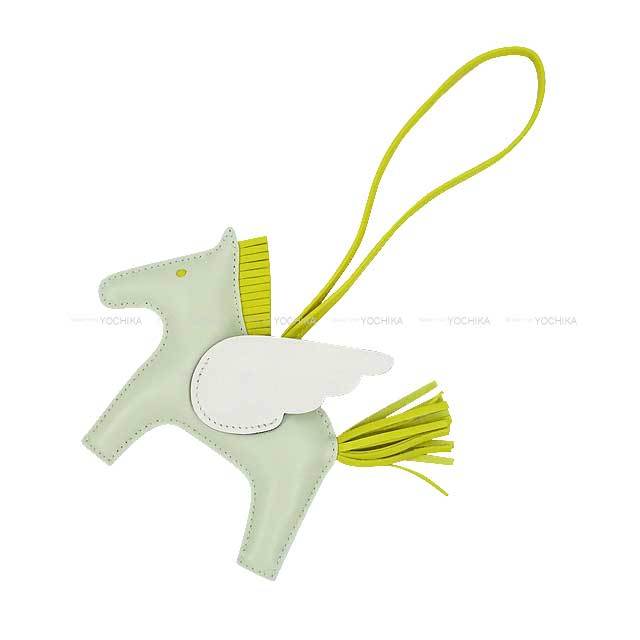 エルメス ロデオ ペガサス MM ヴェールフィズ ライム ニューホワイト B刻印 HERMES エルメス バッグチャーム ロデオ ペガサス MM ヴェール