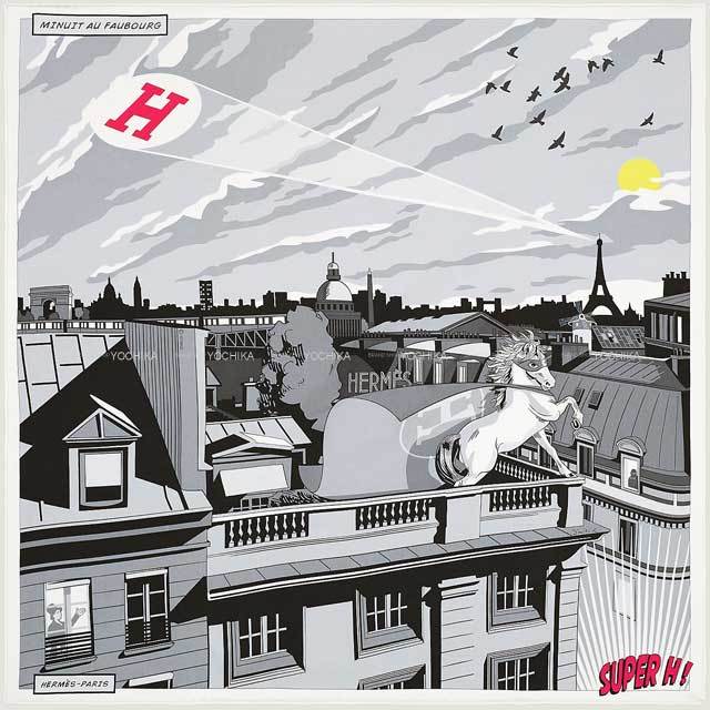 2022年 秋冬 HERMES エルメス スカーフ カレ70 ミッドナイト  