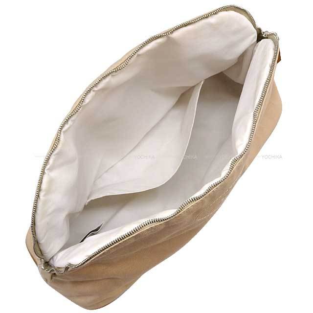 エルメス HERMES ボリードポーチ15 アイボリー SV金具 トワル  