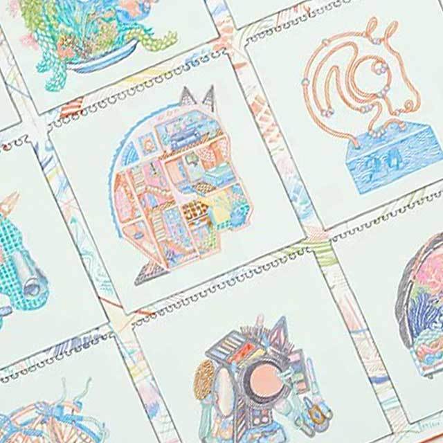 HERMES(エルメス) スカーフ カレ90 ダークイエロー×白×マルチ ひろっ  