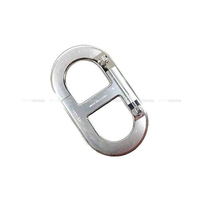 HERMES エルメス ブローチ シェーヌダンクル オレンジ エプソン 