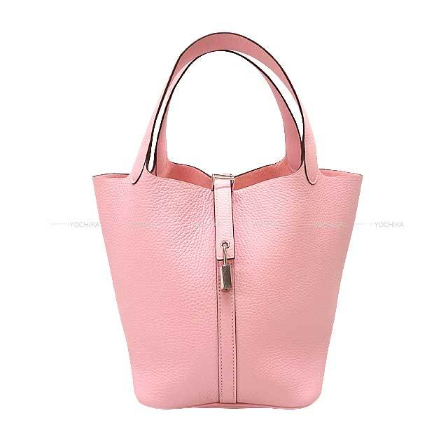 HERMES エルメス ハンドバッグ ピコタンロック 22 MM ローズサクラ 
