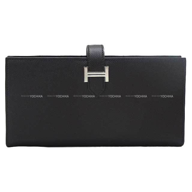 HERMES エルメス 長財布 ベアンスフレ 黒 (ブラック) ヴォーマダム 