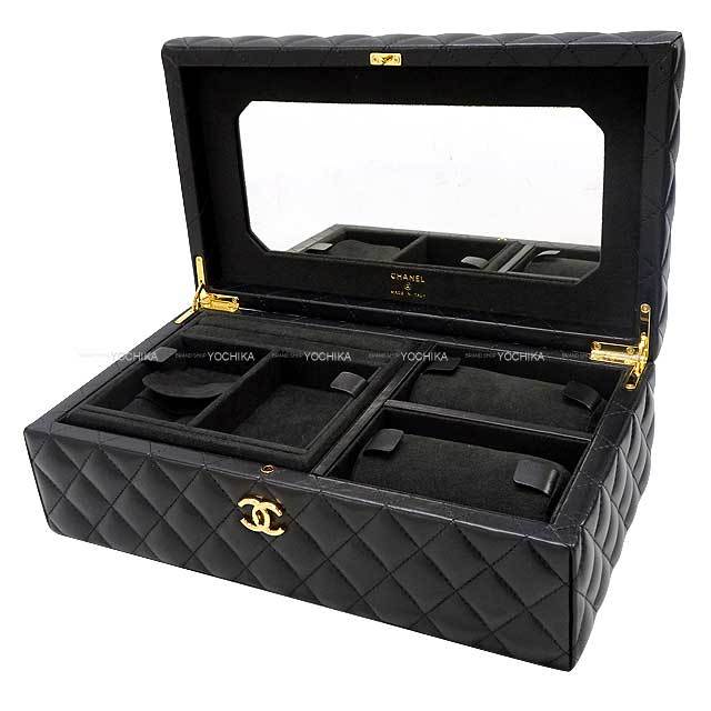 CHANEL シャネル ジュエリーケース ボックス マトラッセ ココマーク 黒 