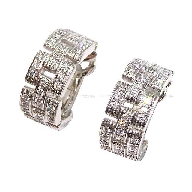CARTIER カルティエ ピアス マイヨン パンテール 3連パヴェ イヤリング  