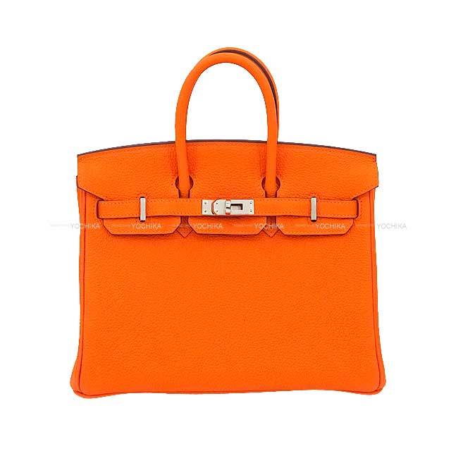 HERMES エルメス ハンドバッグ バーキン25 オレンジミニウム (オレンジ