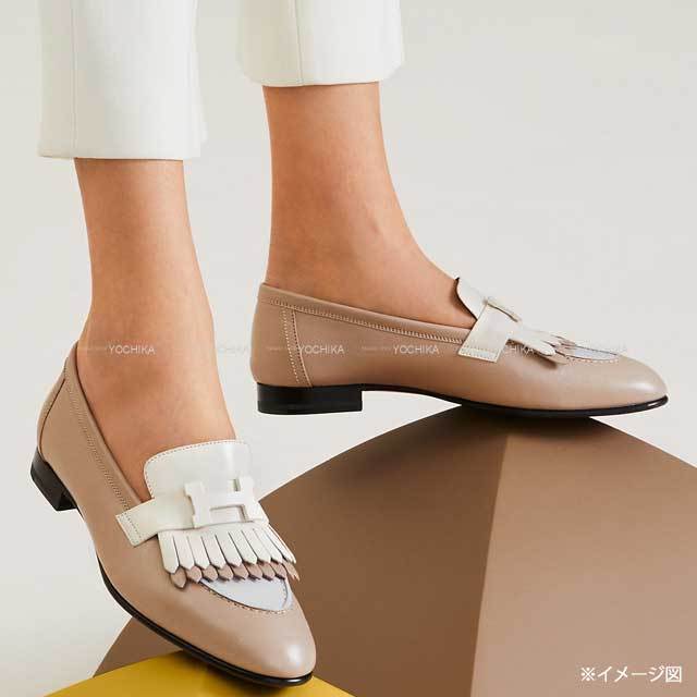 HERMES エルメス ローファー フリンジ モカシン ロワイヤル #35.5  