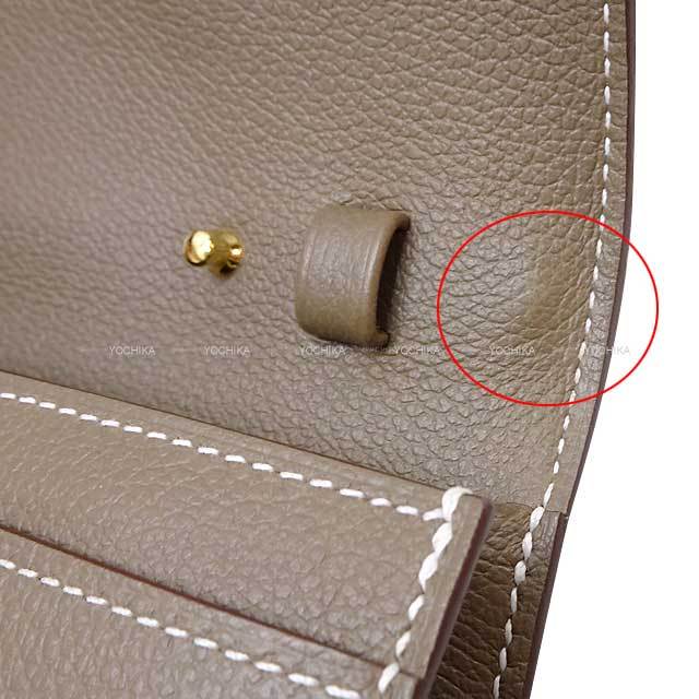 中古 エルメス HERMES レディース 長財布 エトゥープ エバーカラー HERMES エルメス 長財布 ケリーウォレットトゥーゴー エトープ