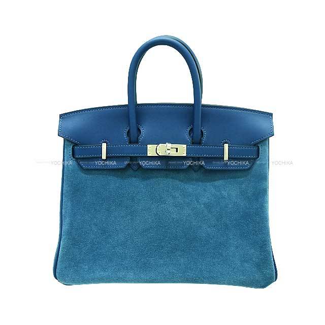 HERMES エルメス ハンドバッグ バーキン25 ブルータラサ グリズリー