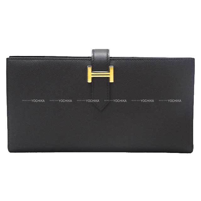 HERMES エルメス 長財布 ベアンスフレ 黒 (ブラック) ヴォーマダム 