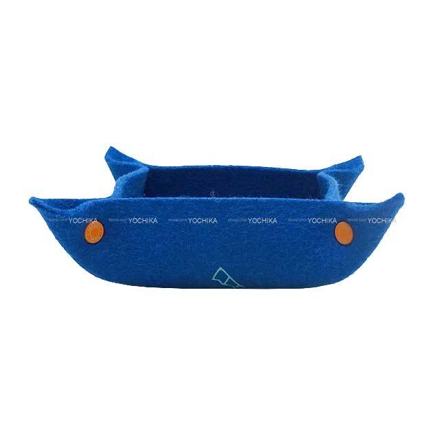 HERMES エルメス トレー ヴィドポッシュ エポペ PM ブルー フェルト 新品