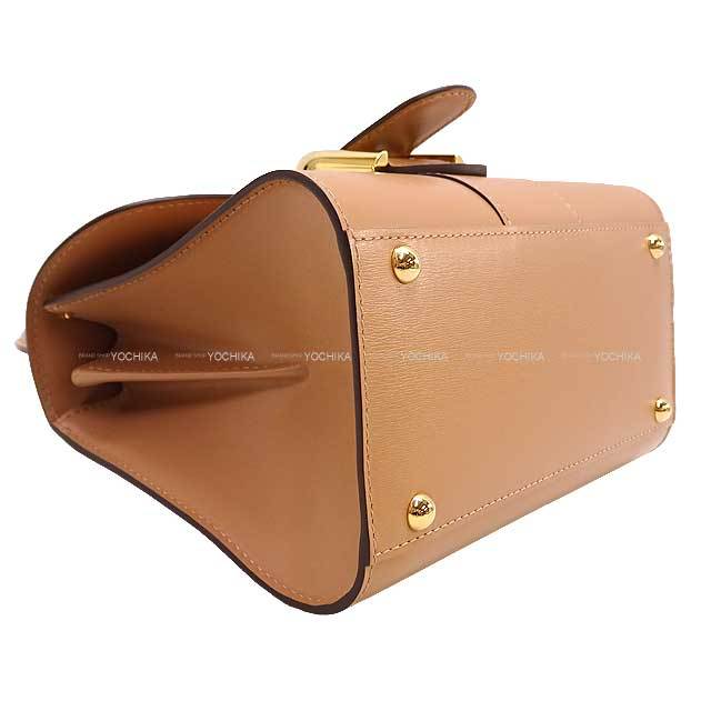 [美品]デルヴォー　ブリヨン　ブラウン　ゴールド　ハンドバッグ　ショルダーバッグ Delvaux デルヴォー ショルダーバッグ ブリヨン ミニ 2way