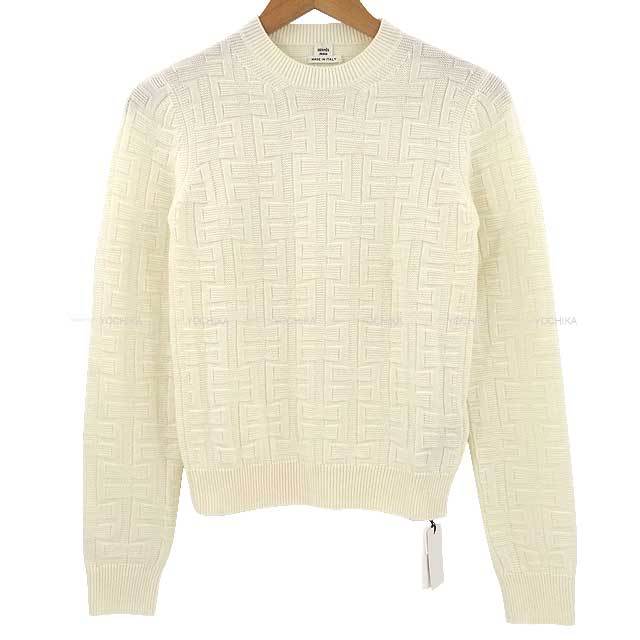 22AW HERMES エルメス ナデージュ カルトゥッシュ ニット セーター 22AW HERMES エルメス ナデージュ カルトゥッシュ ニット