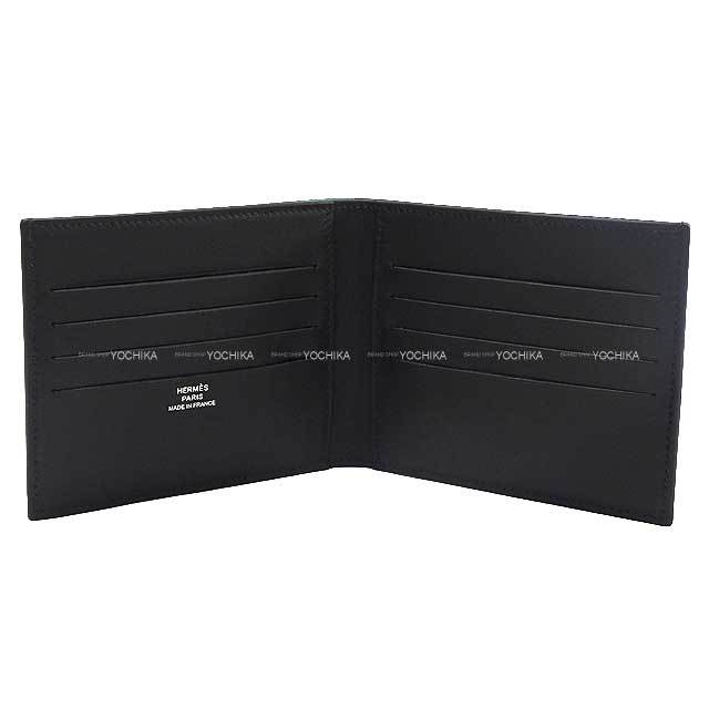 HERMES エルメス 二つ折り財布 シチズン ツイル コンパクト HER-MES 黒  