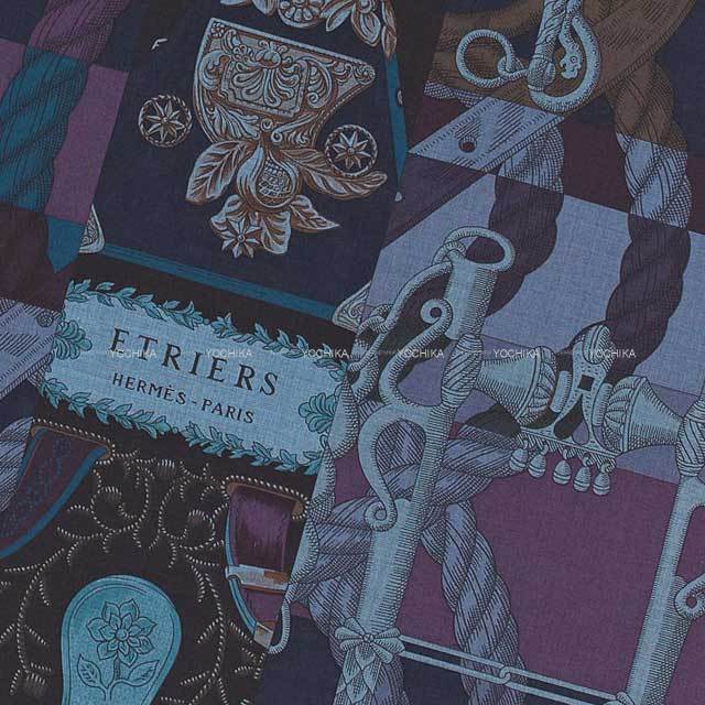 HERMES エルメス スカーフ カレ140 カヴァッレリア デトリエ ブルー