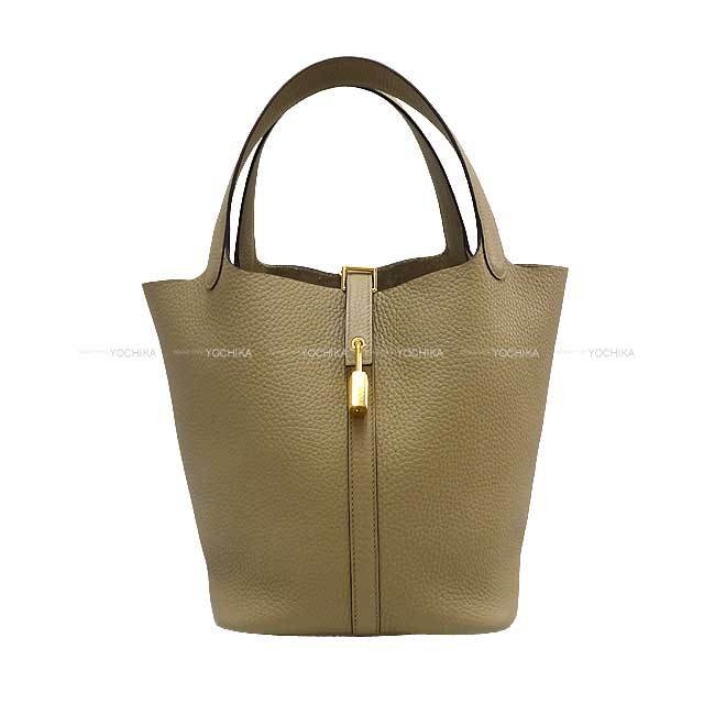 HERMES エルメス ハンドバッグ ピコタンロック 22 MM ベージュ