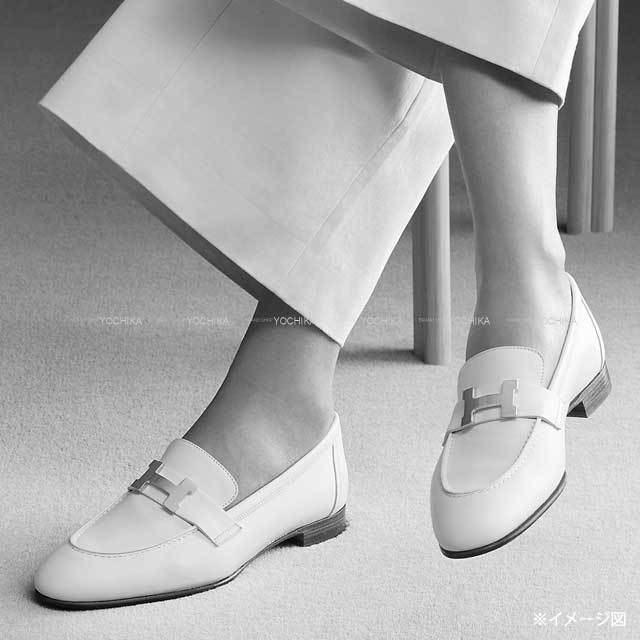 HERMES エルメス ローファー モカシン パリ #35 ローズアフロディテ