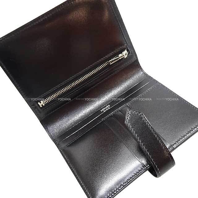 HERMES エルメス 二つ折り財布 ベアンコンパクト ソーブラック 