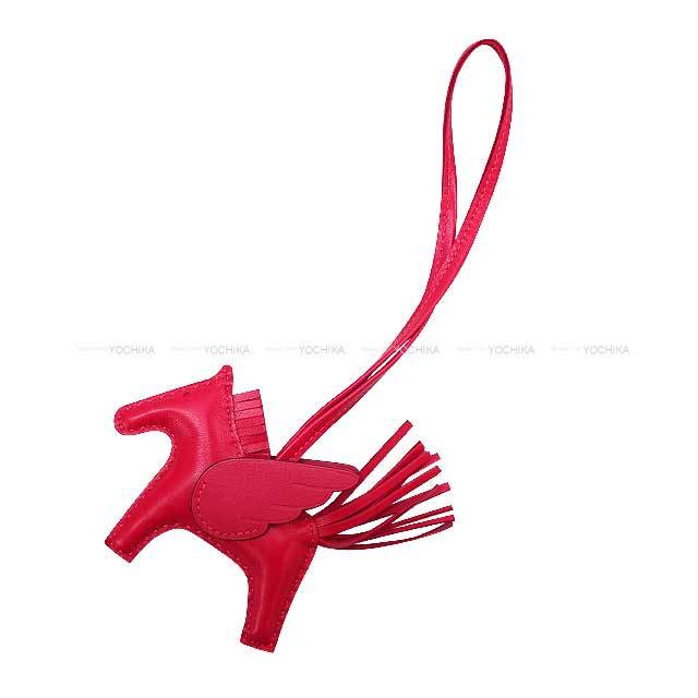 HERMES エルメス バッグチャーム ロデオ ペガサス PM フランボワーズ 