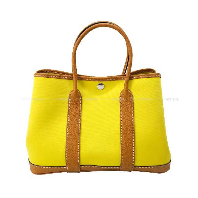 HERMES エルメス トートバッグ ガーデンパーティ 30 TPM ライム 