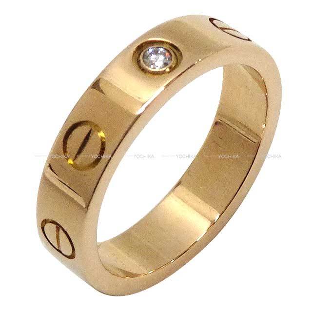 CARTIER カルティエ ミニ ラブリング 1P ダイヤ #46 K18 ピンク 