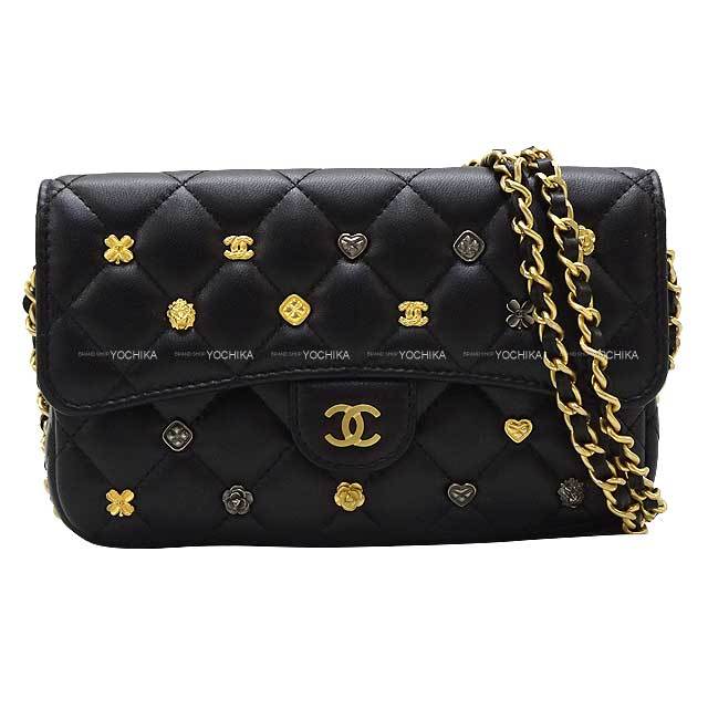 CHANEL シャネル 携帯ケース マトラッセ ココマーク ラッキーチャーム  