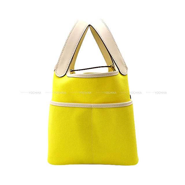 【爽やか上品イエロー】HERMES★ピコタンロック18PMハンドバック HERMES エルメス ハンドバッグ ピコタンロック 18 PM カーゴ