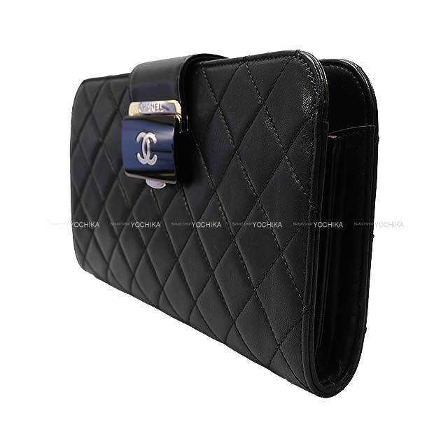 CHANEL シャネル クラッチバッグ マトラッセ ココマーク 黒 (ブラック 