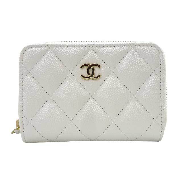 CHANEL シャネル カードケース マトラッセ クラシック ジップ ココ  