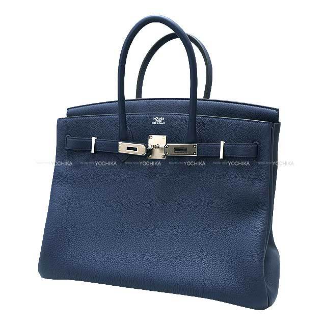 HERMES エルメス ハンドバッグ バーキン35 ブルーネイビー トゴ 