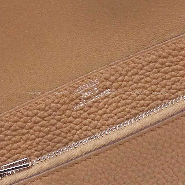 HERMES エルメス 二つ折り財布 ドゴンコンパクト チャイ トゴ シルバー