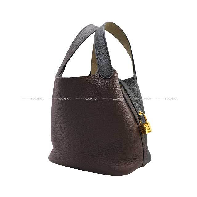 HERMES エルメス ハンドバッグ ピコタンロック 18 PM カザック 2 黒  