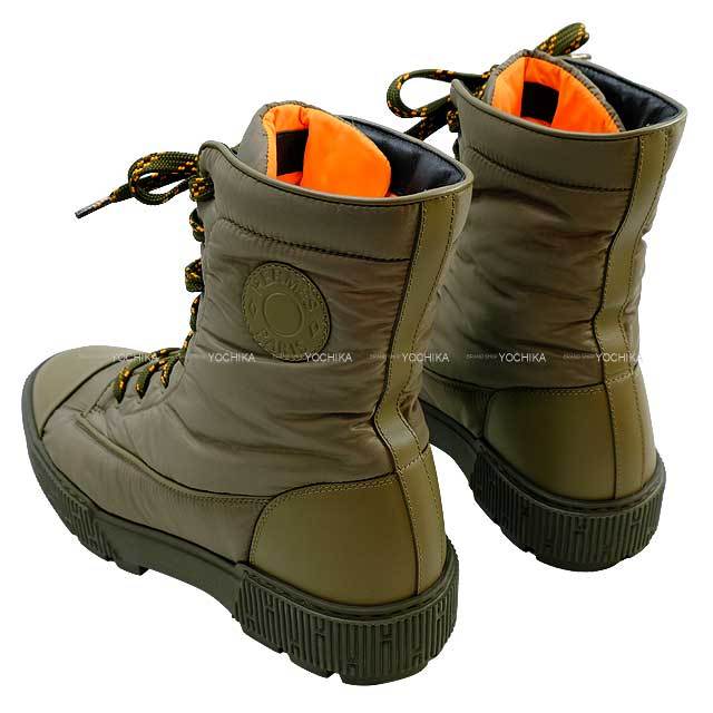 HERMES エルメス ブーツ ショートブーツ フレッシュ #39 カーキ  