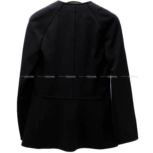 HERMES エルメス ジップアップ ブルゾン ジャケット 黒 (ブラック) 34 