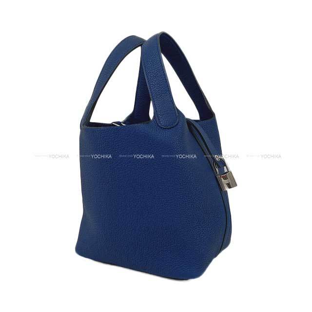 HERMES エルメス ハンドバッグ ピコタンロック 18 PM ブルー