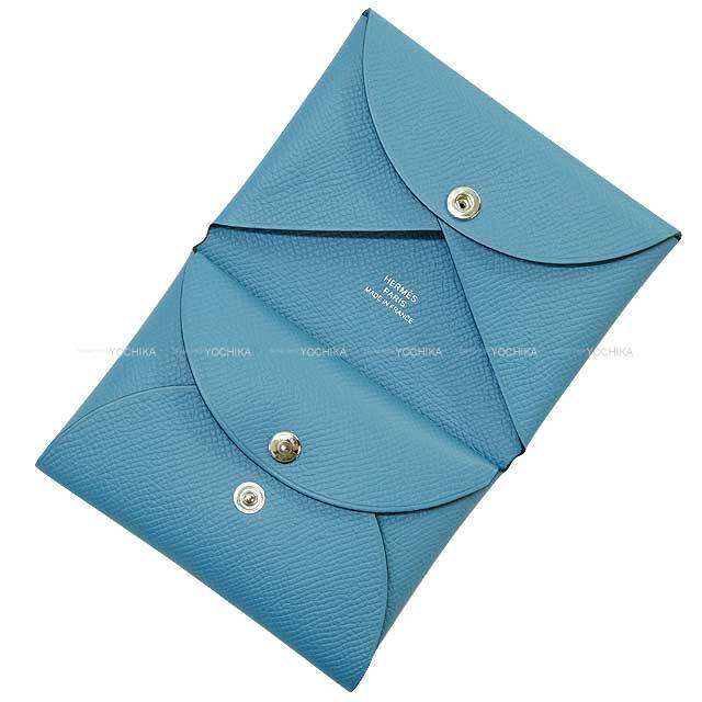 レア HERMES カルヴィデュオ ブルーグラシエ 