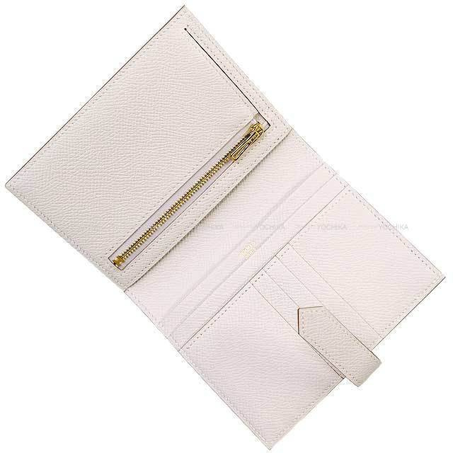 HERMES エルメス 二つ折り財布 ベアンコンパクト ニューグリス
