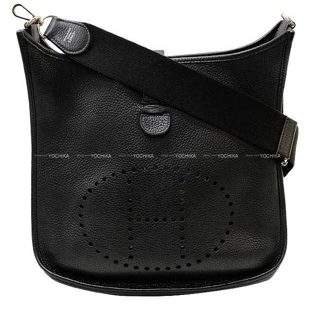HERMES エルメス ショルダーバッグ エヴリン(エブリン) 33 GM 黒