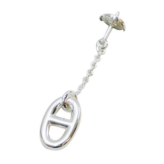 HERMES エルメス ピアス シェーヌダンクル ファランドール MM シルバー  