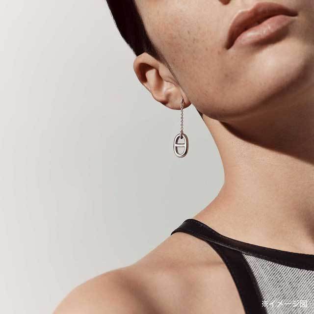 HERMES エルメス ピアス シェーヌダンクル ファランドール MM シルバー  