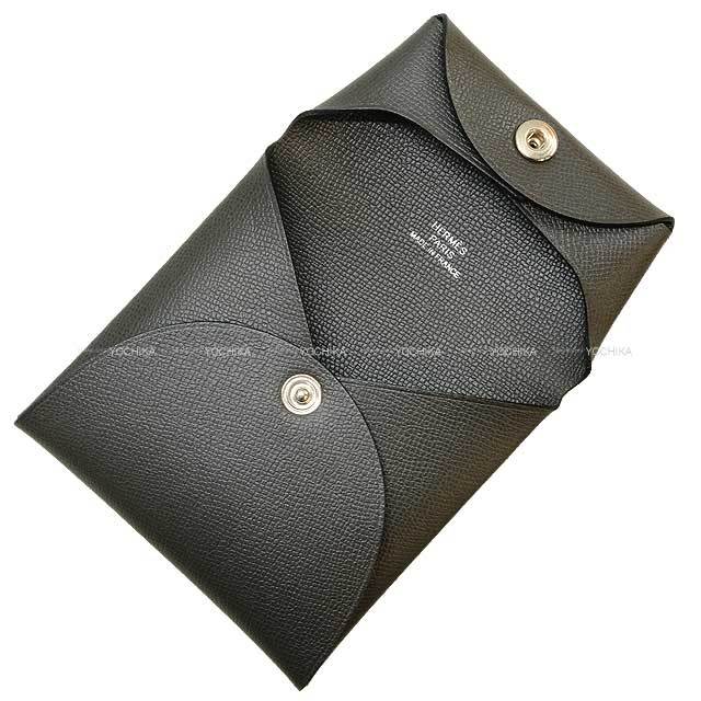HERMES エルメス コインケース バスティア グラファイト ヴォーマダム  