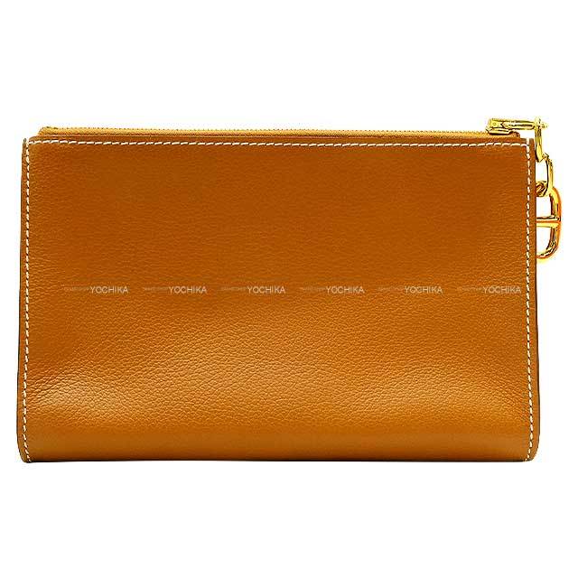 HERMES エルメス ポーチ ジップアンゴー シェーヌダンクル PM ゴールド