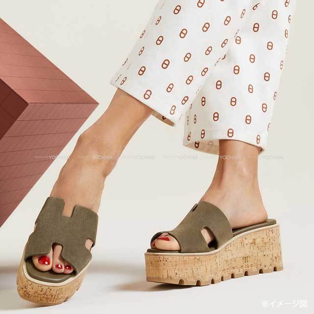 HERMES エルメス サンダル エズ 30 ヴェールツンドラ シェーブル  