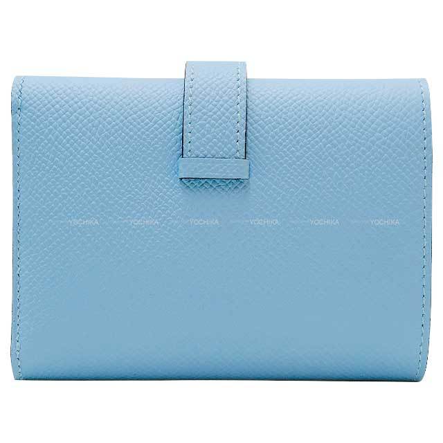 HERMES エルメス 三つ折り財布 ベアンコンビネ ヴェルソ セレステ
