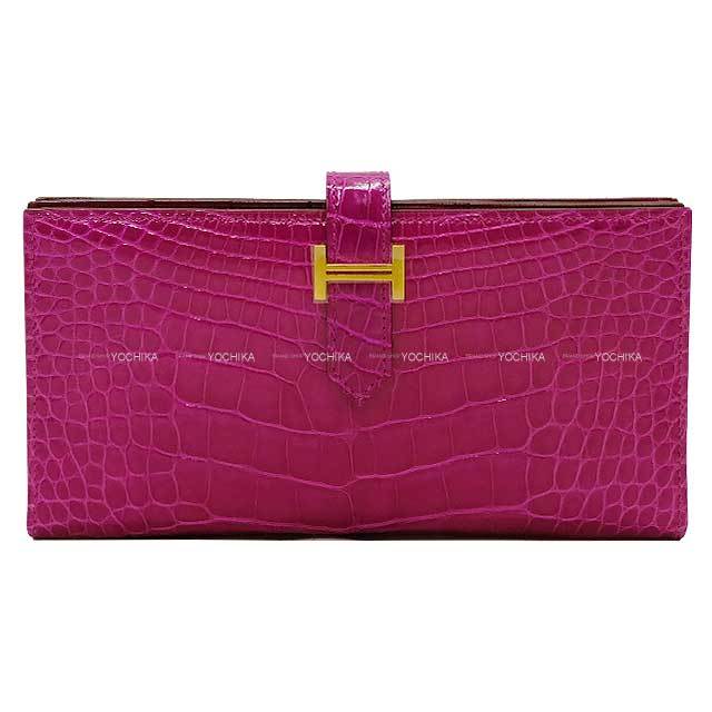 HERMES エルメス 長財布 ベアンスフレ ローズシェヘラザード (ローズ  
